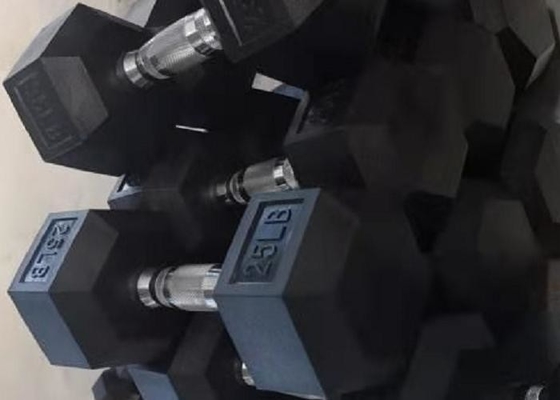 ゴム製鋼鉄100lbs六角形の体育館の適性のダンベル
